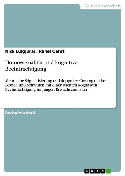 Produktbild: Homosexualit&auml;t und kognitive Beeintr&auml;chtigung