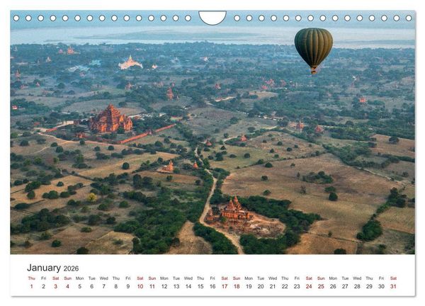 Produktbild: Bagan - Pagodas in the forest (Wall Calendar 2026 DIN A4 landscape), CALVENDO 12 Month Wall Calendar