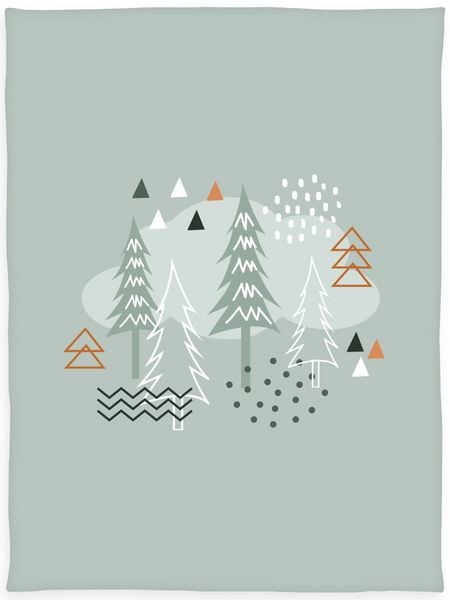 Produktbild: Babybest&reg; 1440270014 - Nordic Forest Microfaserflausch-Decke, 75 x 100 cm, 100% Polyester