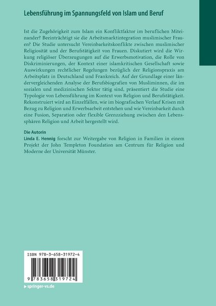 Produktbild: Lebensf&uuml;hrung im Spannungsfeld von Islam und Beruf