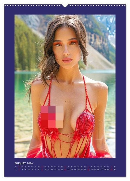 Produktbild: Sch&ouml;ne Dessous-Girls. Sinnliche Frauen am Wasser (Wandkalender 2026 DIN A2 hoch), CALVENDO Monatskalender