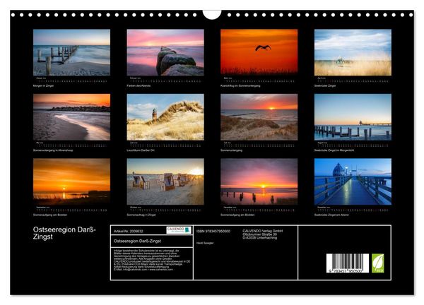 Produktbild: Ostseeregion Dar&szlig;-Zingst (Wandkalender 2026 DIN A3 quer), CALVENDO Monatskalender