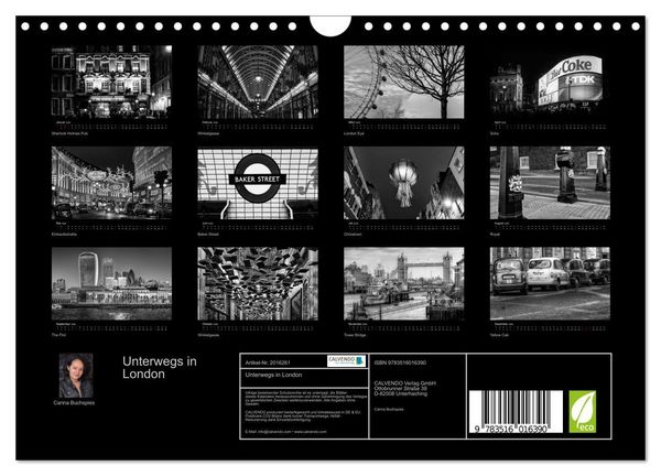 Produktbild: Unterwegs in London (Wandkalender 2026 DIN A4 quer), CALVENDO Monatskalender