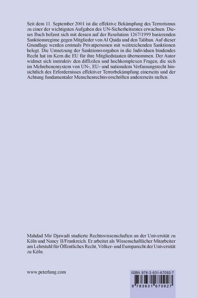 Produktbild: Individualsanktionen des UN-Sicherheitsrates gegen Al Qaida und die Taliban