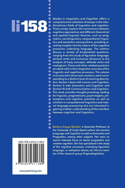 Produktbild: Studies in Linguistics and Cognition