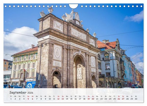 Produktbild: Innsbruck - Die sch&ouml;ne Hauptstadt Tirols (Wandkalender 2026 DIN A4 quer), CALVENDO Monatskalender