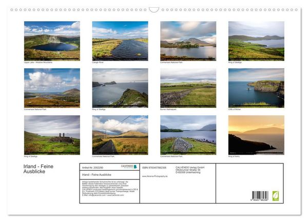 Produktbild: Irland - Feine Ausblicke (Wandkalender 2026 DIN A2 quer), CALVENDO Monatskalender
