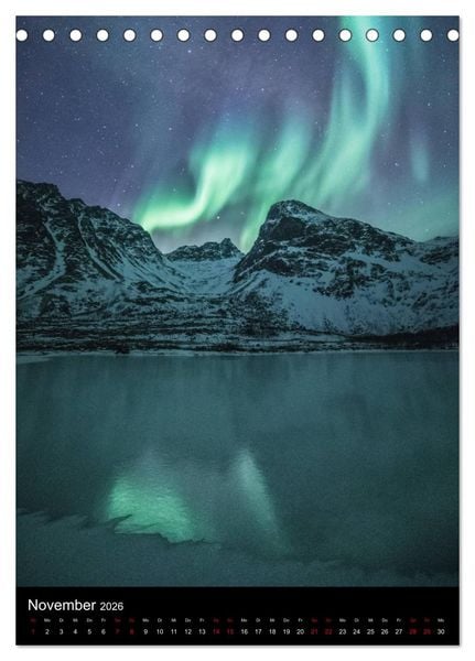 Produktbild: Nordlichtn&auml;chte (Tischkalender 2026 DIN A5 hoch), CALVENDO Monatskalender