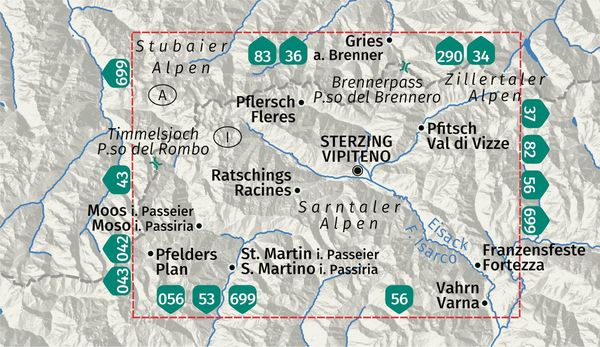 Produktbild: KOMPASS Wanderkarte 44 Sterzing / Vipiteno 1:50.000