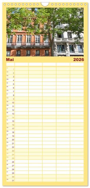 Produktbild: Familienplaner 2026 - Lieblingsland Frankreich mit 5 Spalten (Wandkalender, 21 x 45 cm) CALVENDO