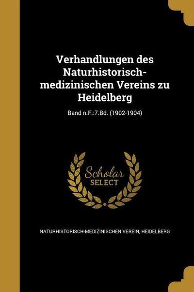 Produktbild: Verhandlungen des Naturhistorisch-medizinischen Vereins zu Heidelberg; Band n.F.