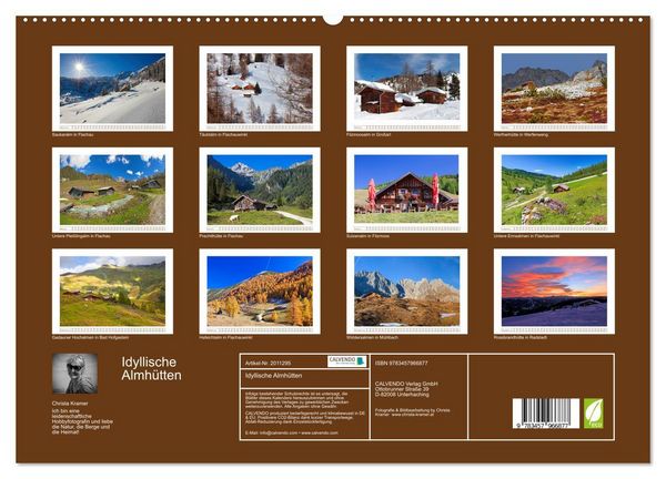 Produktbild: Idyllische Almh&uuml;tten (hochwertiger Premium Wandkalender 2026 DIN A2 quer), Kunstdruck in Hochglanz
