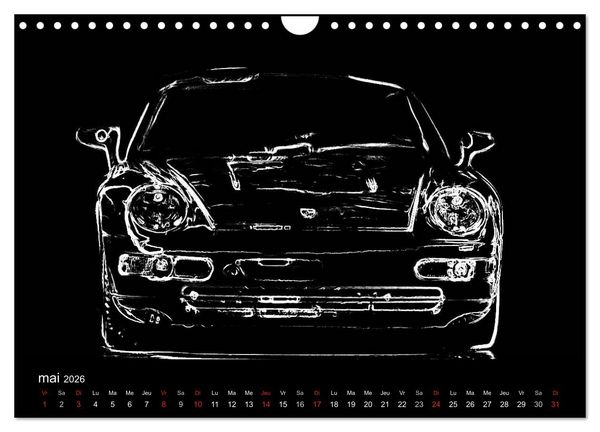 Produktbild: 911 Lignes (Calendrier mural 2026 DIN A4 vertical), CALVENDO calendrier mensuel