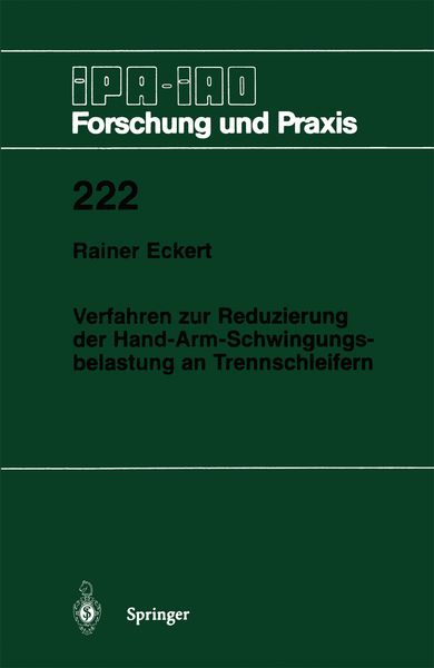 Produktbild: Verfahren zur Reduzierung der Hand-Arm-Schwingungsbelastung an Trennschleifern