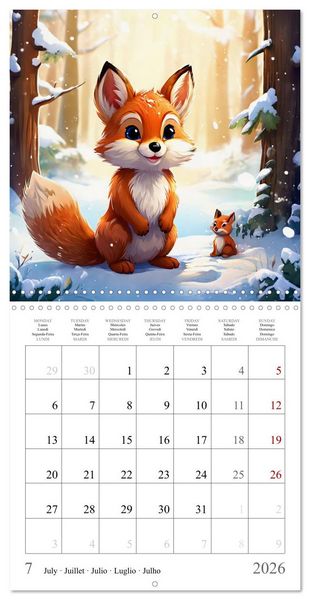 Produktbild: Baby Animals - In Their Natural Habitat (Wall Calendar 2026 12 &times; 12 Inch) CALVENDO 12 Month Wall Calendar