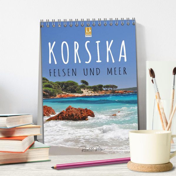 Produktbild: Korsika - Felsen und Meer (Tischkalender 2026 DIN A5 hoch), CALVENDO Monatskalender