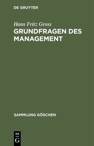 Grundfragen des Management