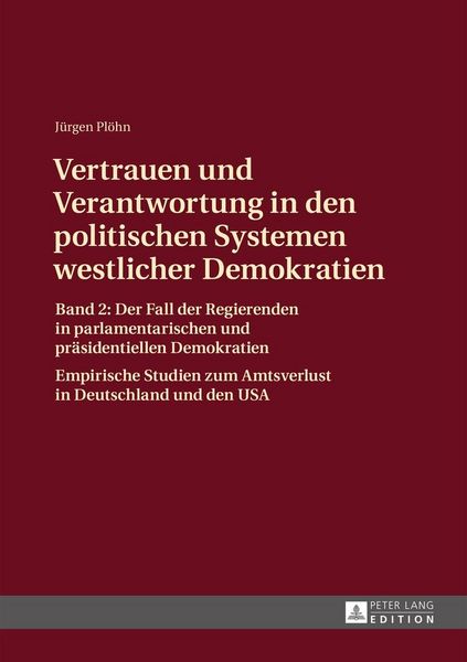 Produktbild: Vertrauen und Verantwortung in den politischen Systemen westlicher Demokratien