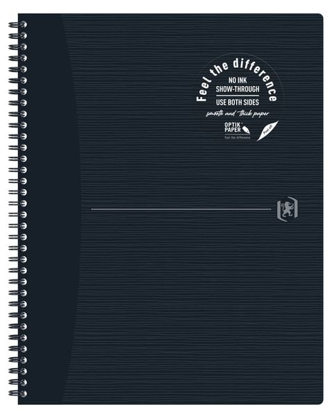 Produktbild: Oxford Spiralbuch Origins A4 liniert, 70 Blatt, Optik Paper, SCRIBZEE&reg; kompatibel, schwarz