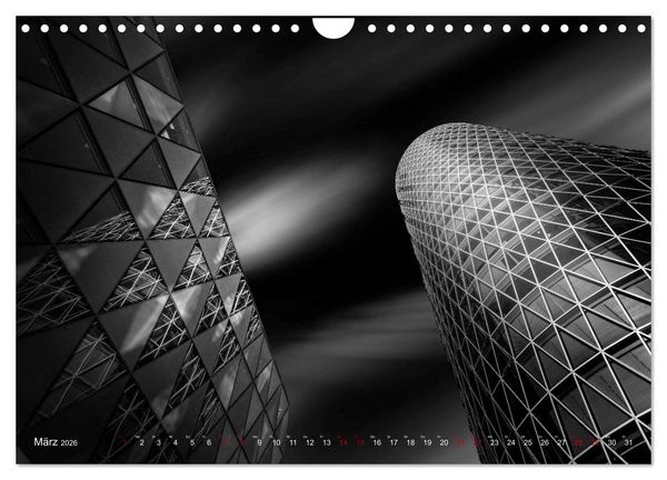 Produktbild: Monochrome Architektur (Wandkalender 2026 DIN A4 quer), CALVENDO Monatskalender