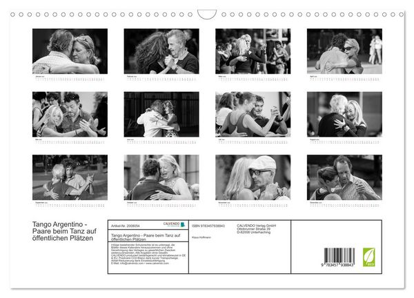 Produktbild: Tango Argentino - Paare beim Tanz auf &ouml;ffentlichen Pl&auml;tzen (Wandkalender 2026 DIN A3 quer), CALVENDO Monatskalender