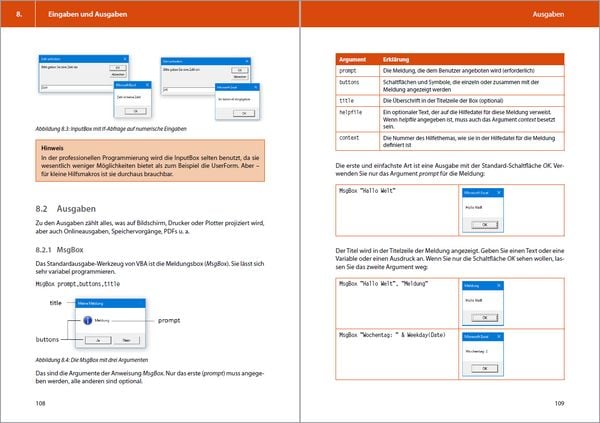 Produktbild: Excel VBA-Programmierung Makro-Programmierung f&uuml;r Microsoft 365, Excel 2021, 2019, 2016, 2013