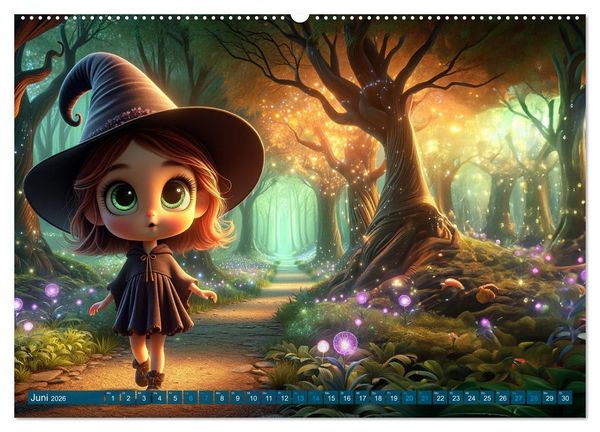 Produktbild: Hexenwelten: Ein Jahr voller Magie und Mysterien (hochwertiger Premium Wandkalender 2026 DIN A2 quer), Kunstdruck in Hochglanz