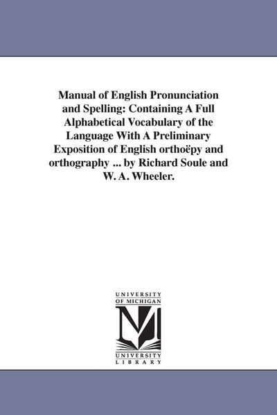Produktbild: Manual of English Pronunciation and Spelling