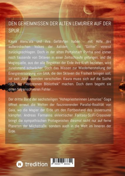 Produktbild: Die verbotene Bibliothek - Ein kosmisches Fantasy-Abenteuer in Lemuria und in der Welt im Inneren der Erde