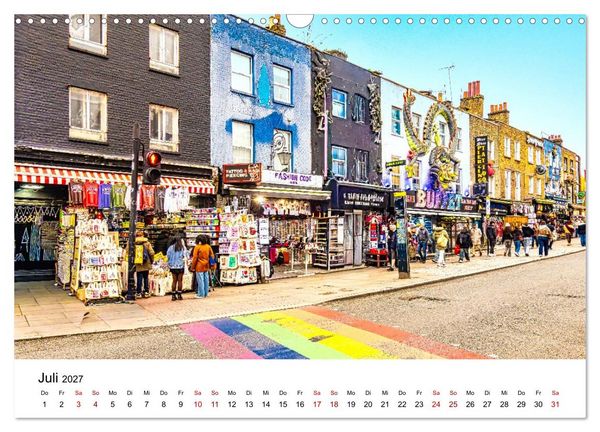 Produktbild: London, bunt und sch&ouml;n! (Wandkalender 2027 DIN A3 quer), CALVENDO Monatskalender