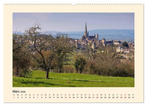 Produktbild: Burgund - Das gr&uuml;ne Herz Frankreichs (Wandkalender 2026 DIN A2 quer), CALVENDO Monatskalender