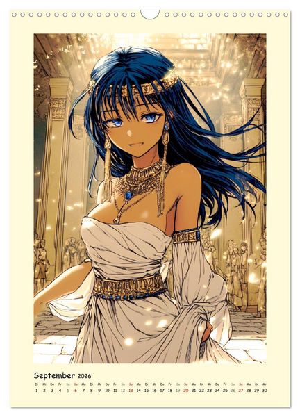 Produktbild: Im alten &Auml;gypten. Manga-M&auml;dchen im Pharaonenland (Wandkalender 2026 DIN A3 hoch), CALVENDO Monatskalender