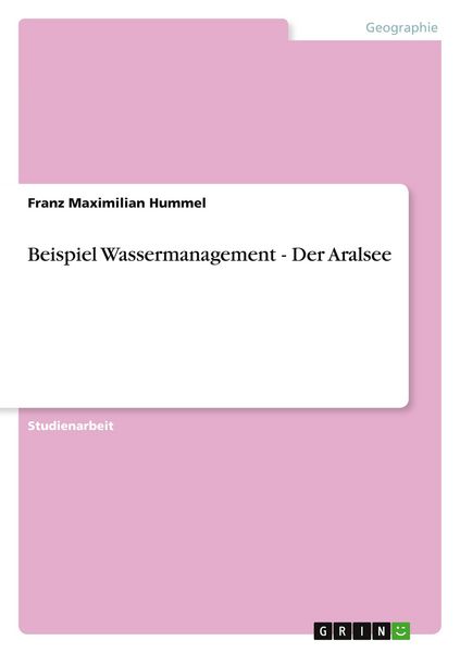 Produktbild: Beispiel Wassermanagement - Der Aralsee
