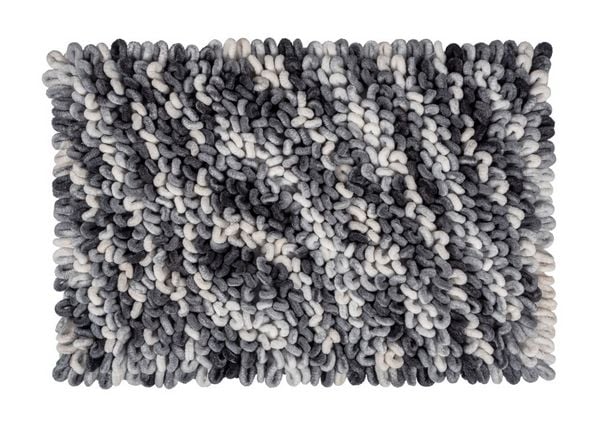Produktbild: Badteppich Mod. Lerici, grau-blau, Polyester/Baumwolle, 60x90 cm, rutschhemmend beschichteter Rücken