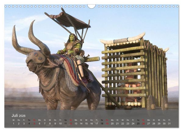 Produktbild: Welt der Orks (Wandkalender 2026 DIN A3 quer), CALVENDO Monatskalender