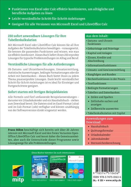 Produktbild: Excel Hacks &ndash; Formeln und Funktionen