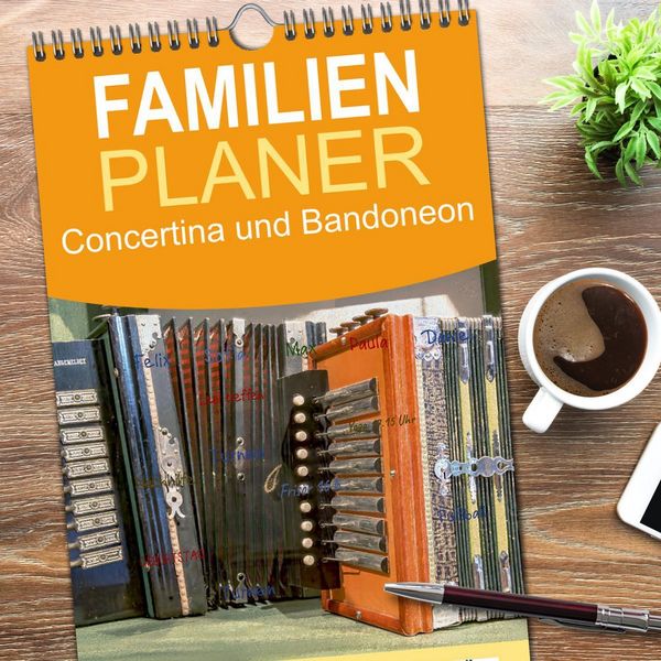 Produktbild: Familienplaner 2026 - Concertina und Bandoneon mit 5 Spalten (Wandkalender, 21 x 45 cm) CALVENDO