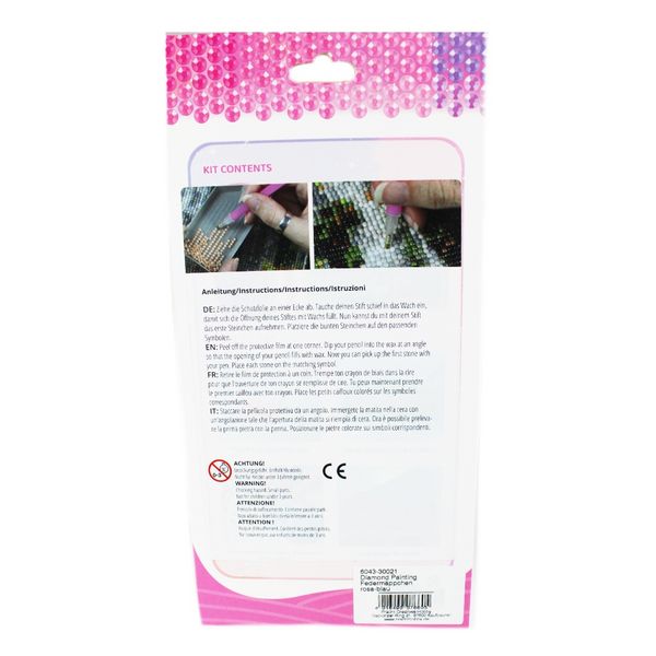Produktbild: PRACHT Diamond Painting Federm&auml;ppchen Einhorn rosa/blau