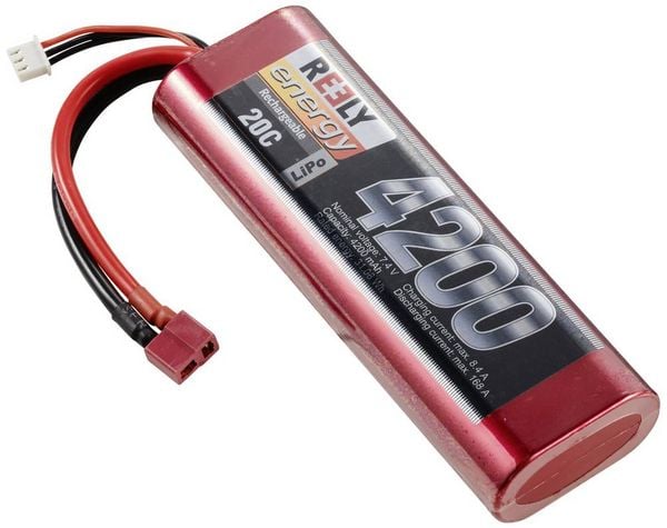 Produktbild: Reely Modellbau-Akkupack (LiPo) 7.4V 4200 mAh Zellen-Zahl: 2 20 C Hardcase T-Stecksystem
