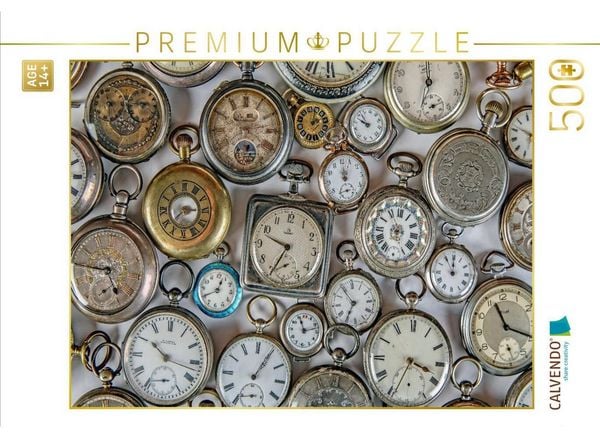 CALVENDO Puzzle Uhrensammlung | 500 Teile Lege-Größe 48 × 36 cm Foto-Puzzle für Erwachsene