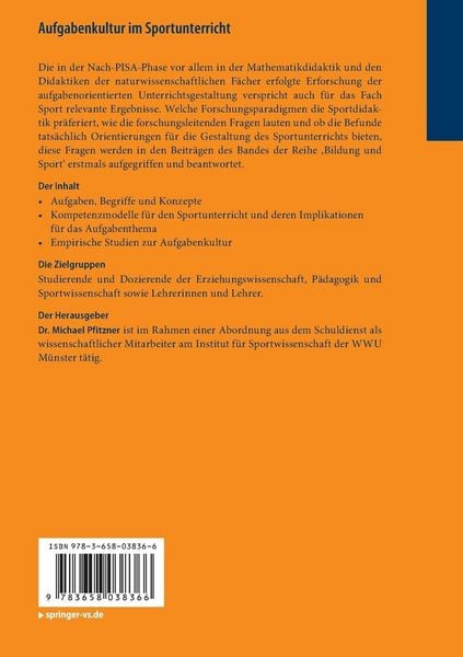 Produktbild: Aufgabenkultur im Sportunterricht
