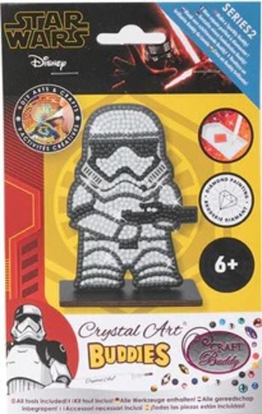 Craft Buddy CAFGR-SWS011 - Crystal Art Buddies, Stormtrooper Disney Star Wars Serie 2, Bastelset, Höhe: 11cm