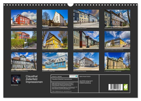 Produktbild: Clausthal Zellerfeld Impressionen (Wandkalender 2026 DIN A3 quer), CALVENDO Monatskalender