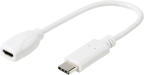 Vivanco Handy Adapter [1x Micro-USB-Buchse - 1x USB 2.0 Stecker C] DCAVVUSBCMB02W 20.00cm