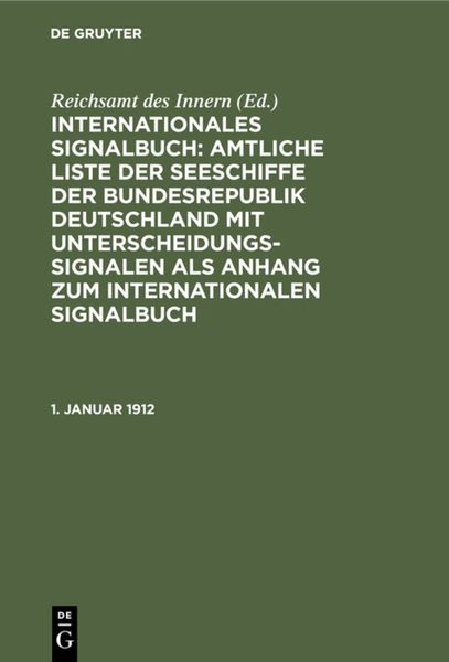 Produktbild: 1. Januar 1912