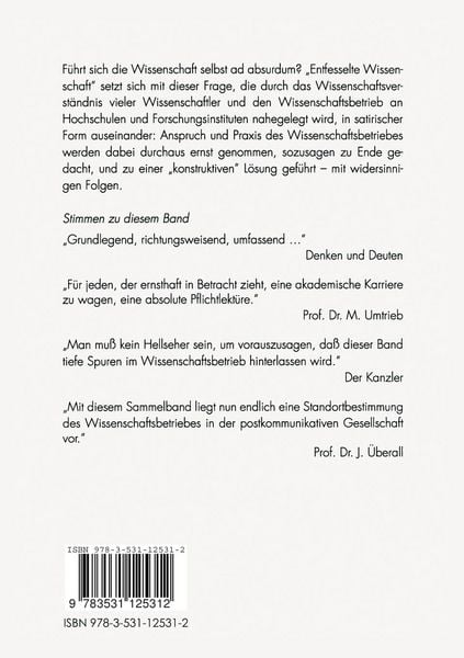 Produktbild: Entfesselte Wissenschaft
