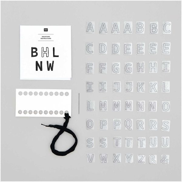 Produktbild: Stick & Stitch Packung Alphabet grafisch, schwarz, inkl. was