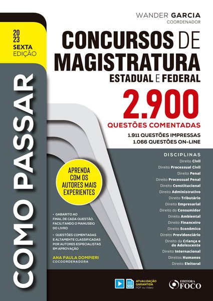 Produktbild: Como Passar Concursos de Magistratura Estadual, Federal