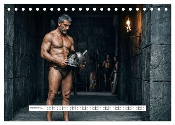 Produktbild: Echte Kerle &ndash; Gladiatoren (Tischkalender 2027 DIN A5 quer), CALVENDO Monatskalender