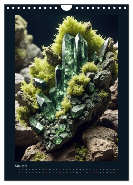 Produktbild: Fantastische Mineralien - Geheimnisvolle Sch&auml;tze (Wandkalender 2026 DIN A4 hoch), CALVENDO Monatskalender
